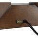 Julie 30 inch 23 watt Dark Walnut Wood and Weathered Brass Standing Table Lamp Portable Light